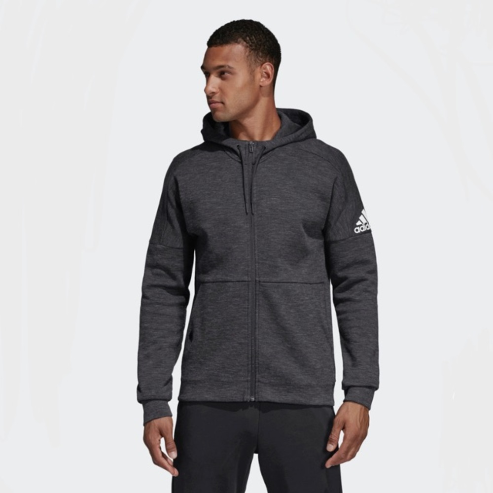 Adidas Black/Grey hoodie and jogger set.